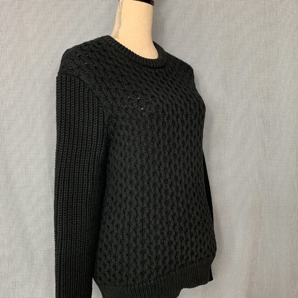 Women's SMALL Pullover  / Black CLUB MONACO Sweater / Vintage Club Monaco - Picture 2 of 7